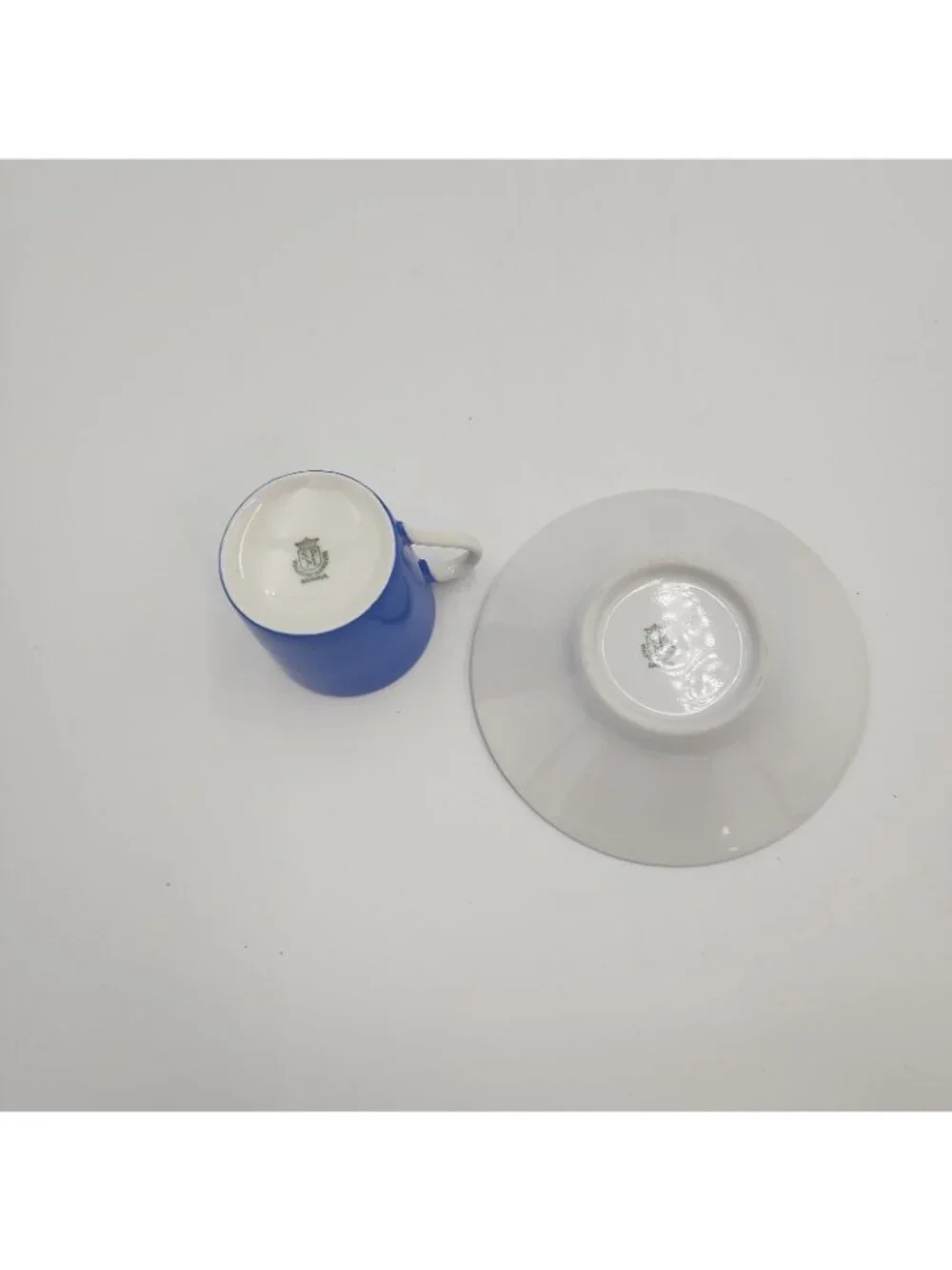 Art Deco-style Vintage Demitasse Cup and Saucer Royal Blue Set of 4 Bavaria